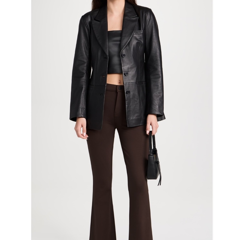 Reformation x Veda Hal Fitted Leather Blazer  NWOT - Picture 2 of 6